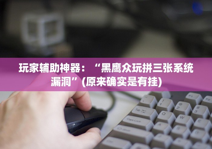 玩家辅助神器：“黑鹰众玩拼三张系统漏洞”(原来确实是有挂)