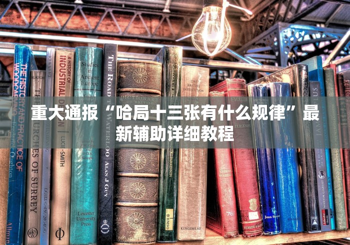 重大通报“哈局十三张有什么规律”最新辅助详细教程