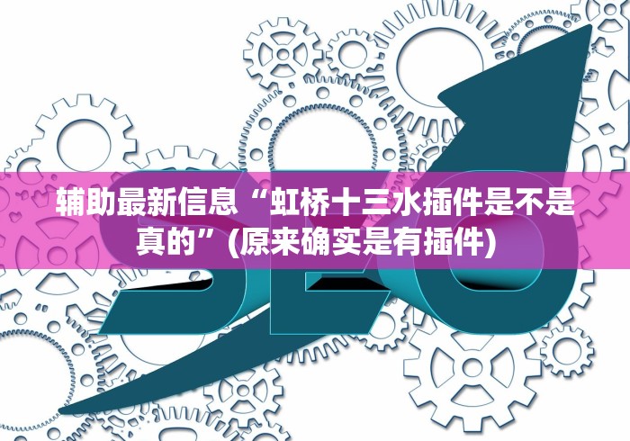 辅助最新信息“虹桥十三水插件是不是真的”(原来确实是有插件)