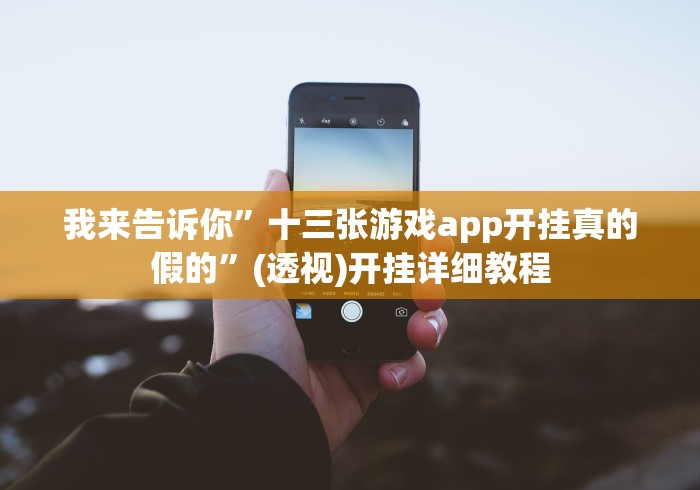 我来告诉你”十三张游戏app开挂真的假的”(透视)开挂详细教程