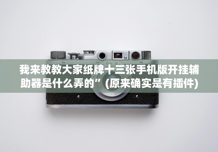 我来教教大家纸牌十三张手机版开挂辅助器是什么弄的”(原来确实是有插件) 我来教教大家纸牌十三张手机版开挂辅助器是什么弄的”(原来确实是有插件)