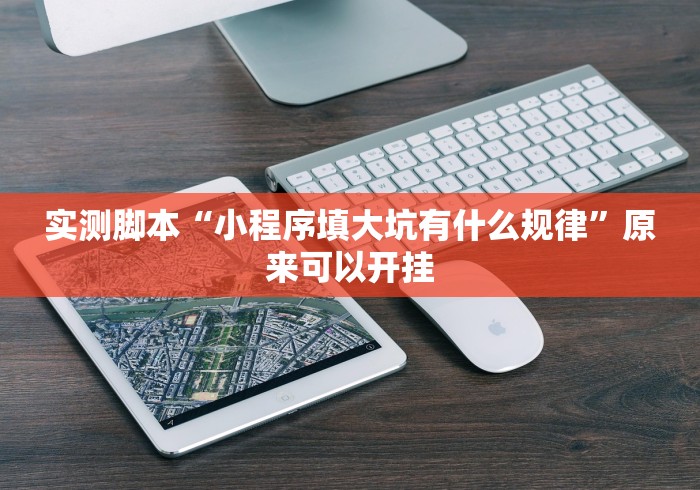 实测脚本“小程序填大坑有什么规律”原来可以开挂