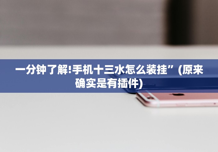 一分钟了解!手机十三水怎么装挂”(原来确实是有插件)