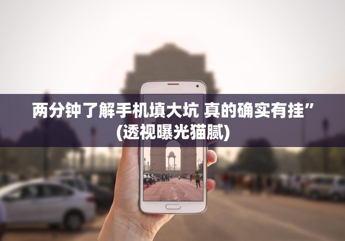 两分钟了解手机填大坑 真的确实有挂”(透视曝光猫腻)