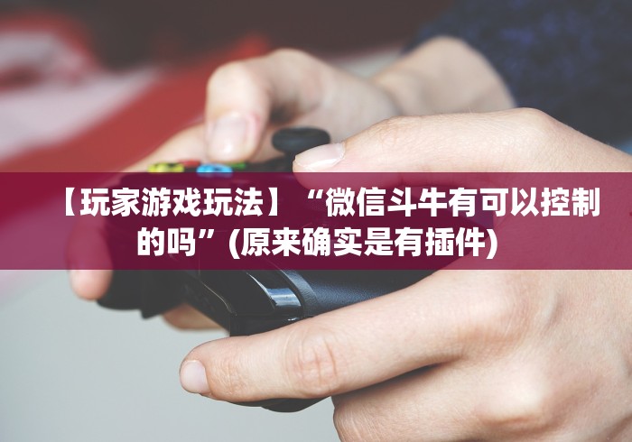 【玩家游戏玩法】“微信斗牛有可以控制的吗”(原来确实是有插件)