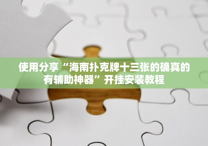 使用分享“海南扑克牌十三张的确真的有辅助神器”开挂安装教程