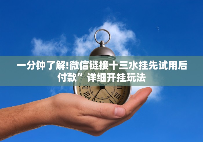 一分钟了解!微信链接十三水挂先试用后付款”详细开挂玩法 一分钟了解!微信链接十三水挂先试用后付款”详细开挂玩法