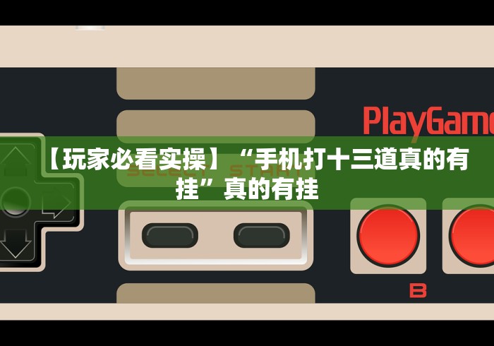 【玩家必看实操】“手机打十三道真的有挂”真的有挂