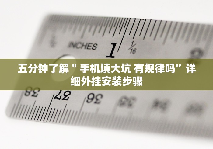 五分钟了解＂手机填大坑 有规律吗”详细外挂安装步骤