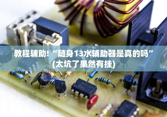 教程辅助!“随身13水辅助器是真的吗”(太坑了果然有挂)